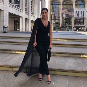 Black Trina Turk Jumpsuit with Cape